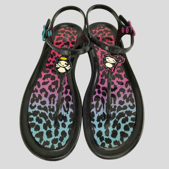 Jimmy Choo Rob Pruitt Leopard Print Jelly Sandal - Picture 5 of 6